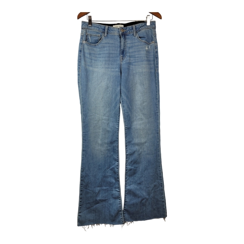 Knox Rose women's blue jeans. Size 10 high rise bootcut ruff hem